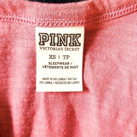 2016 Victoria's Secret PINK Dusty Pink Sleepwear Chunky Tank Top Womens Sz XS - Picture 11 of 13
